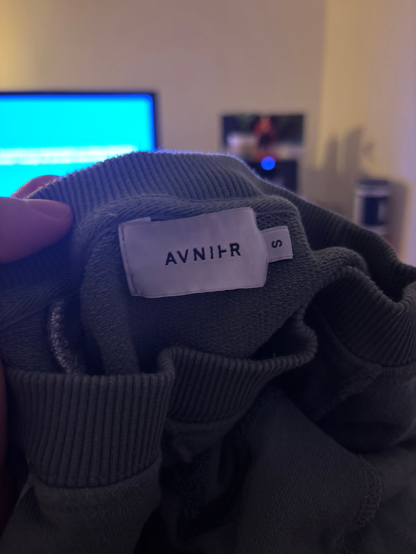 Unstructured Kaki Crewneck