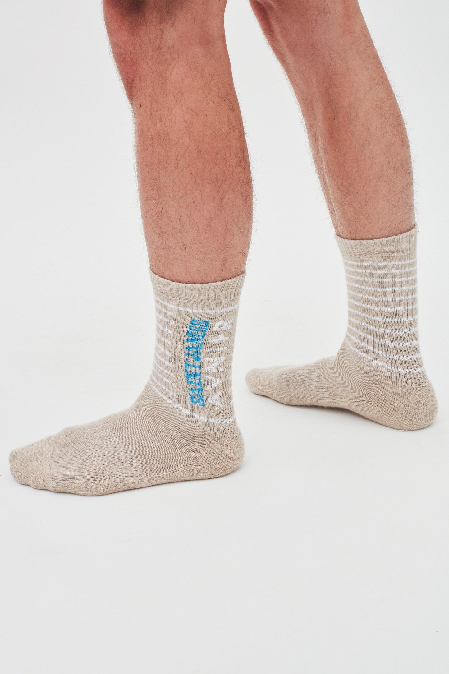 Avnier x Saint James - Morges Saint Clair beige - Chaussettes en coton - Fabriqué à Saint James en France - Partenariat The SeaCleaners - Morges - Hérouville Saint Clair