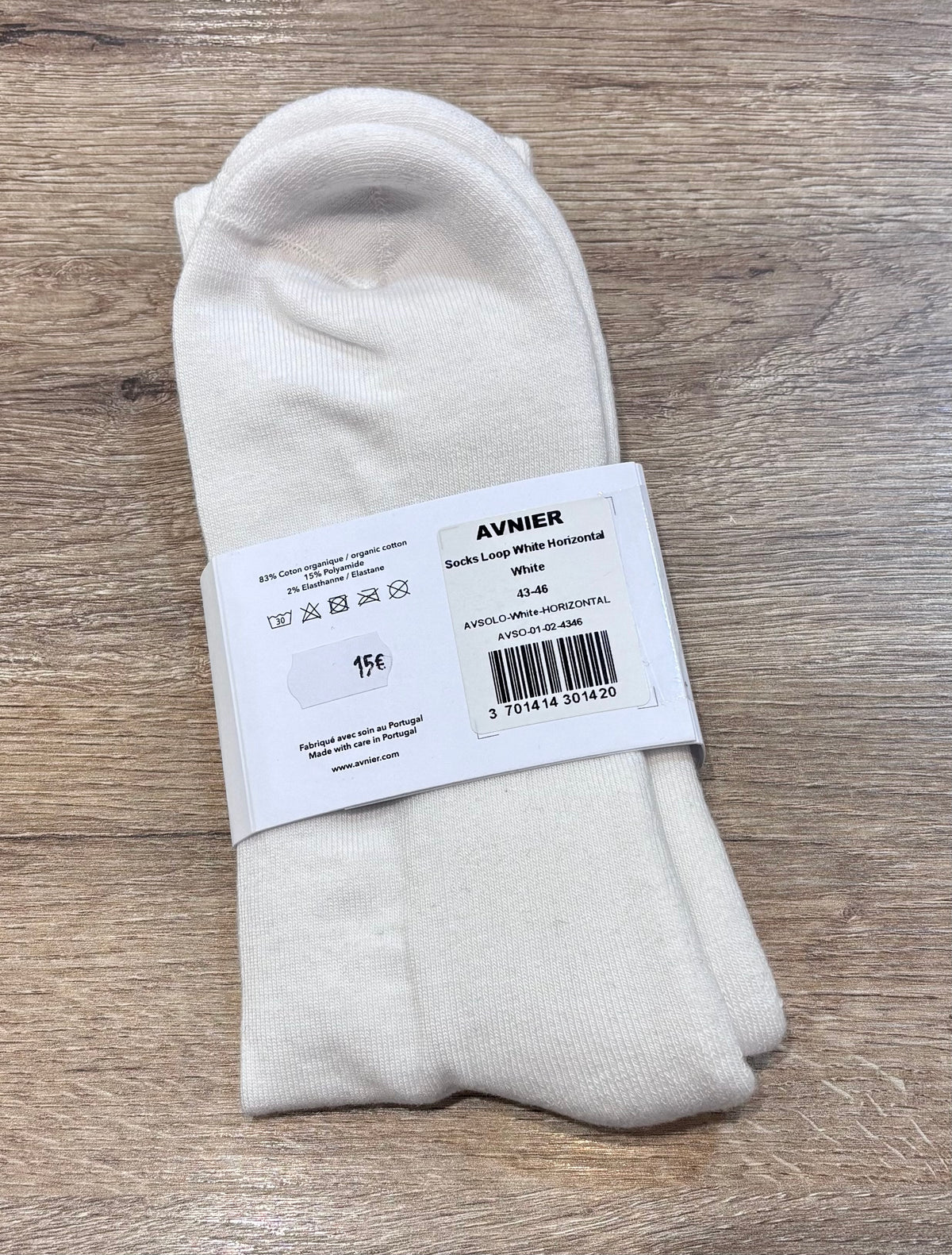 LOOP Chaussettes de sport blanches en coton bio OLD WEBSITE