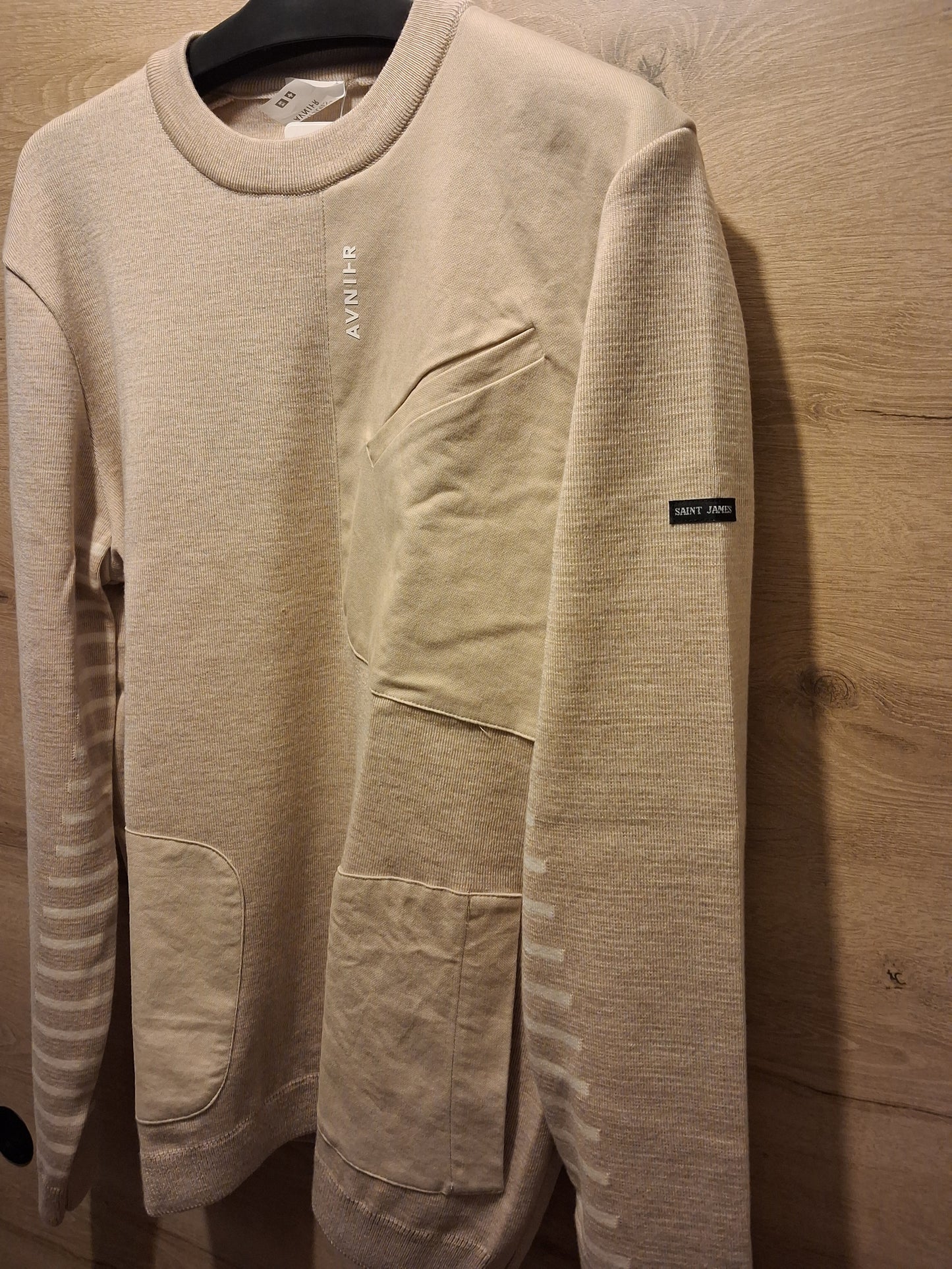 Avnier x Saint James Pull AUBBEC Beige 100% laine