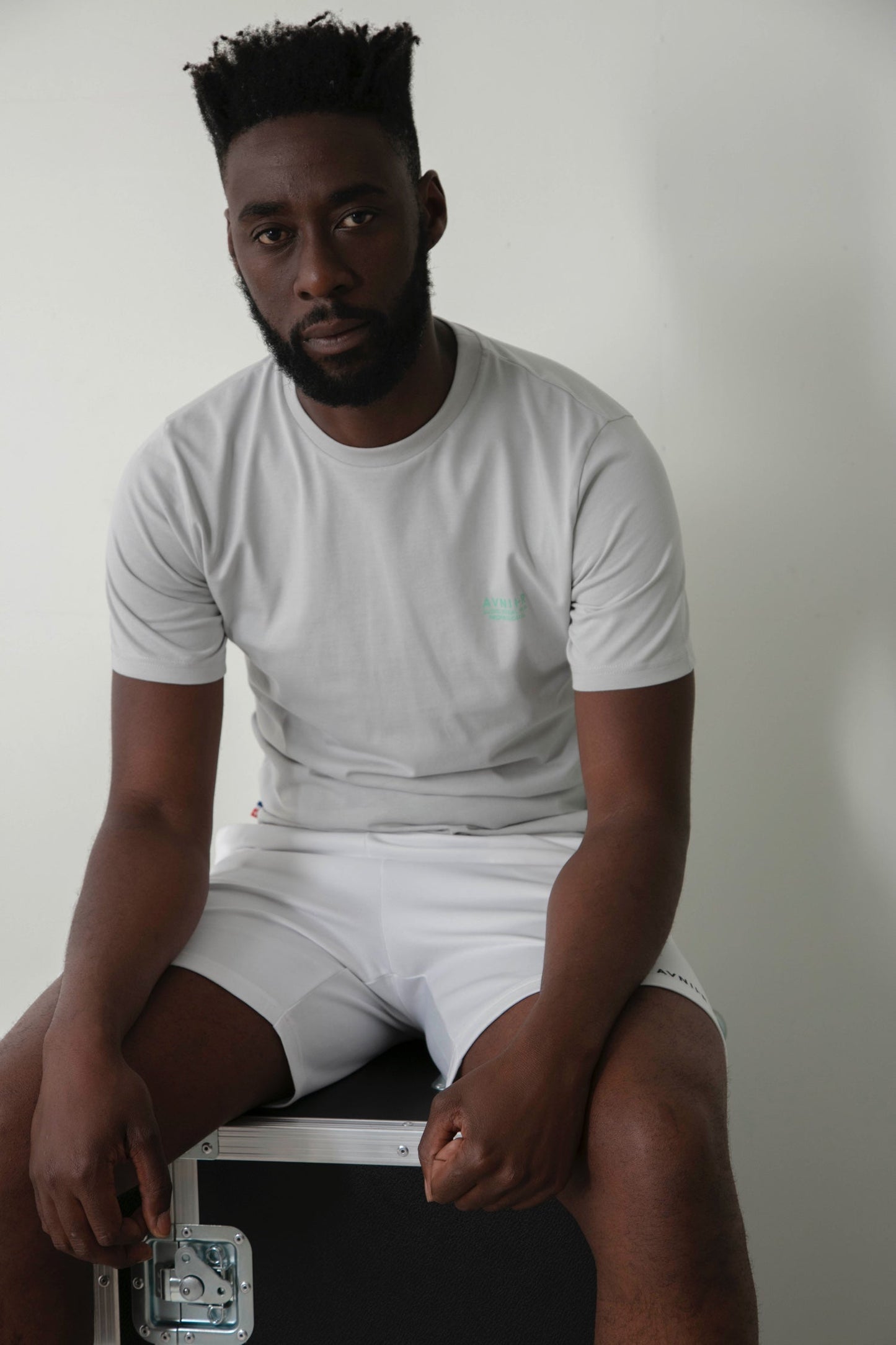 AVNIER - SOURCE PROFESSIONAL - T-shirt gris pastel en coton bio