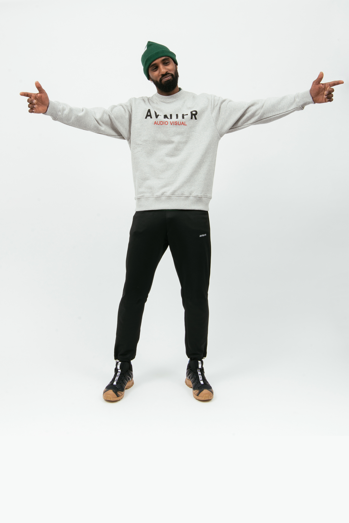 ENCORE AUDIO VISUAL - Crewneck gris en coton bio