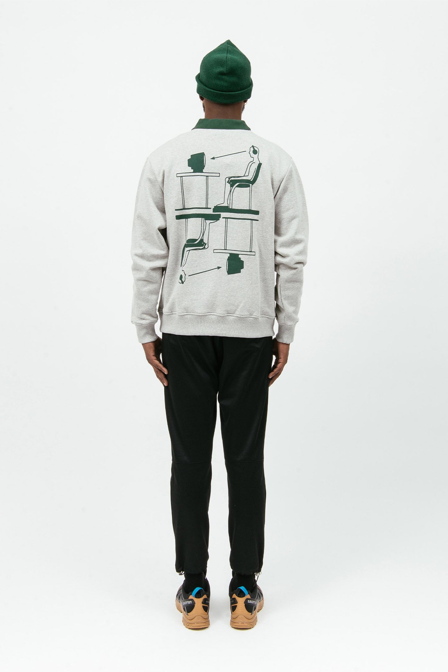 ENCORE AUDIO VISUAL - Crewneck gris en coton bio