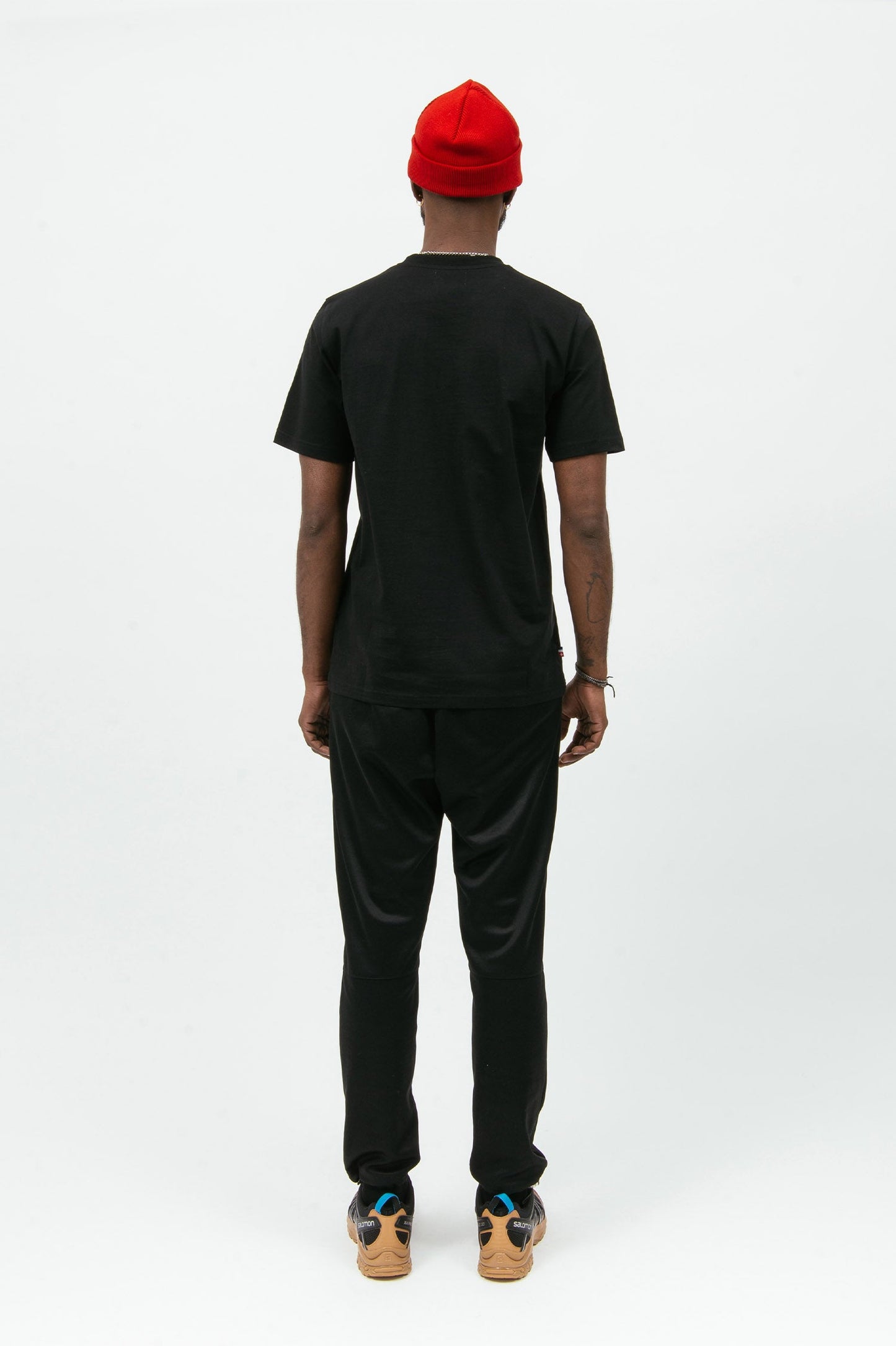 SOURCE GRAY SCALE - T-shirt noir en coton bio