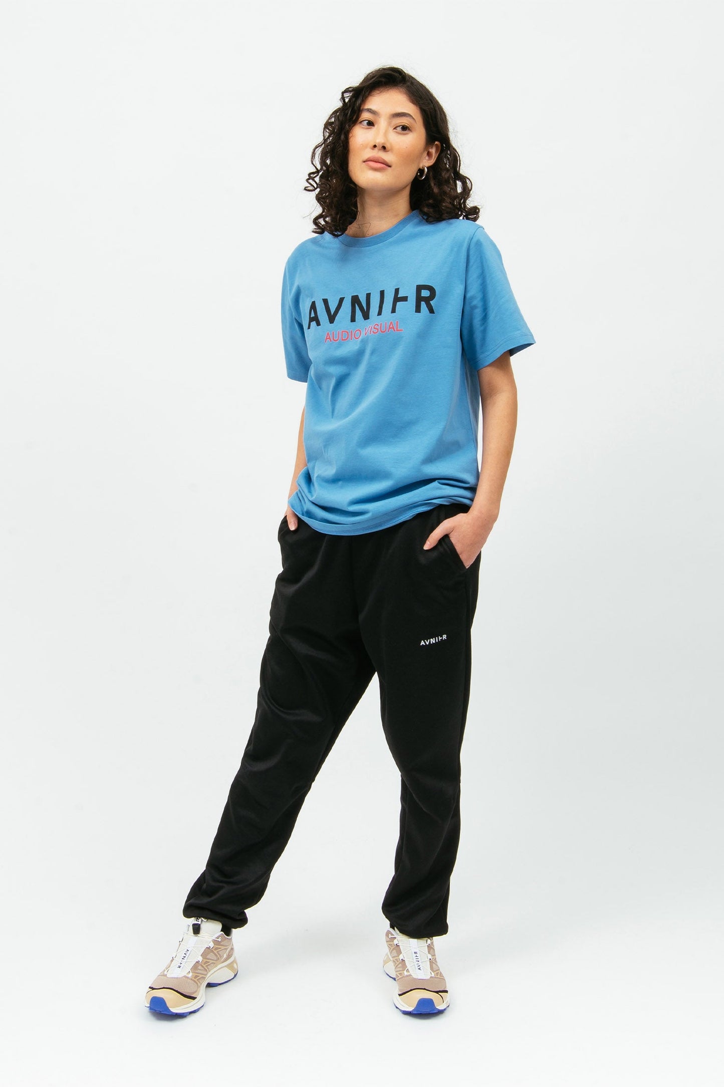 SOURCE AUDIO VISUAL - T-shirt bleu cyan en coton bio