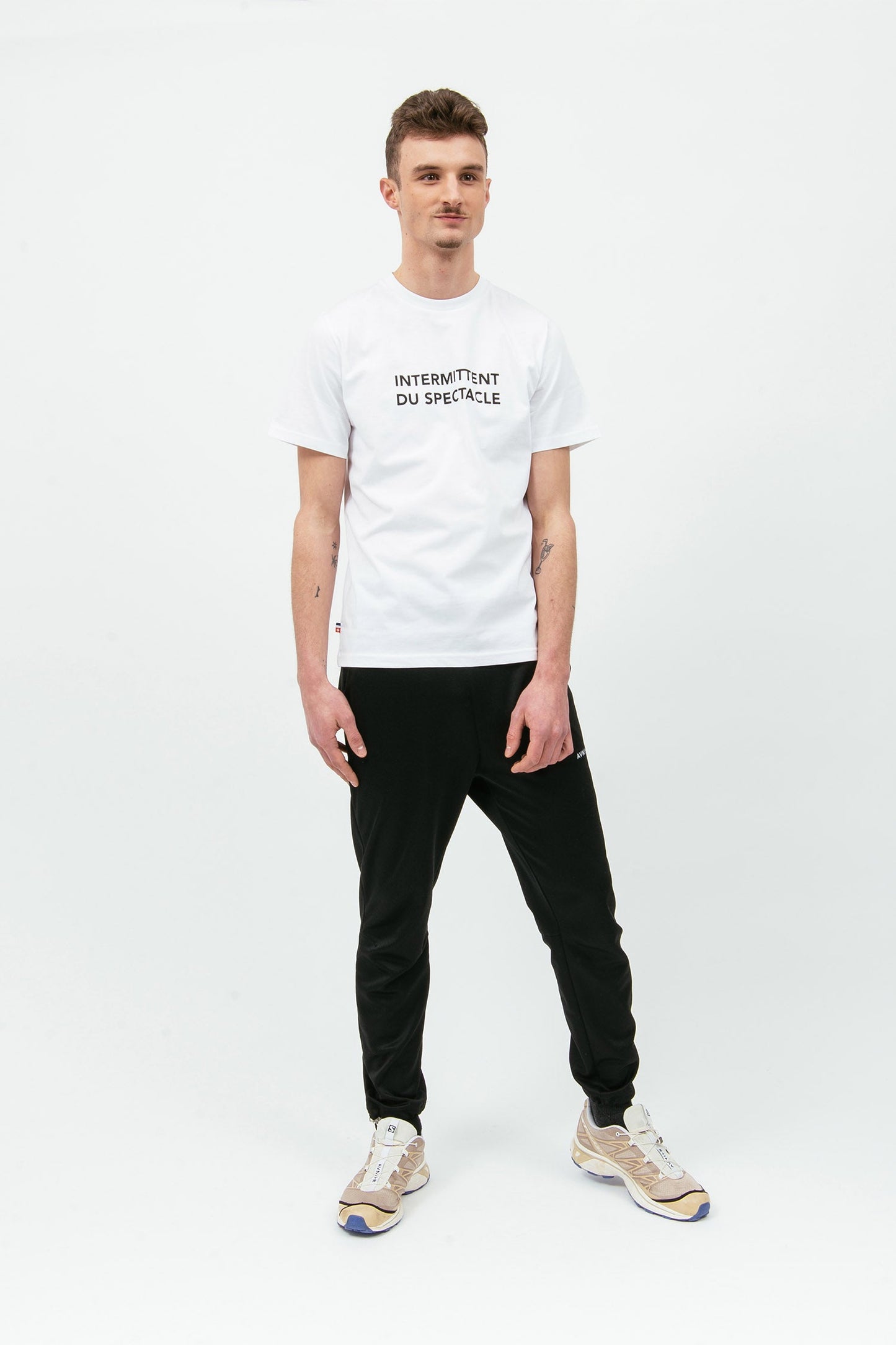 SOURCE INTERMITTENT - T-shirt blanc en coton bio