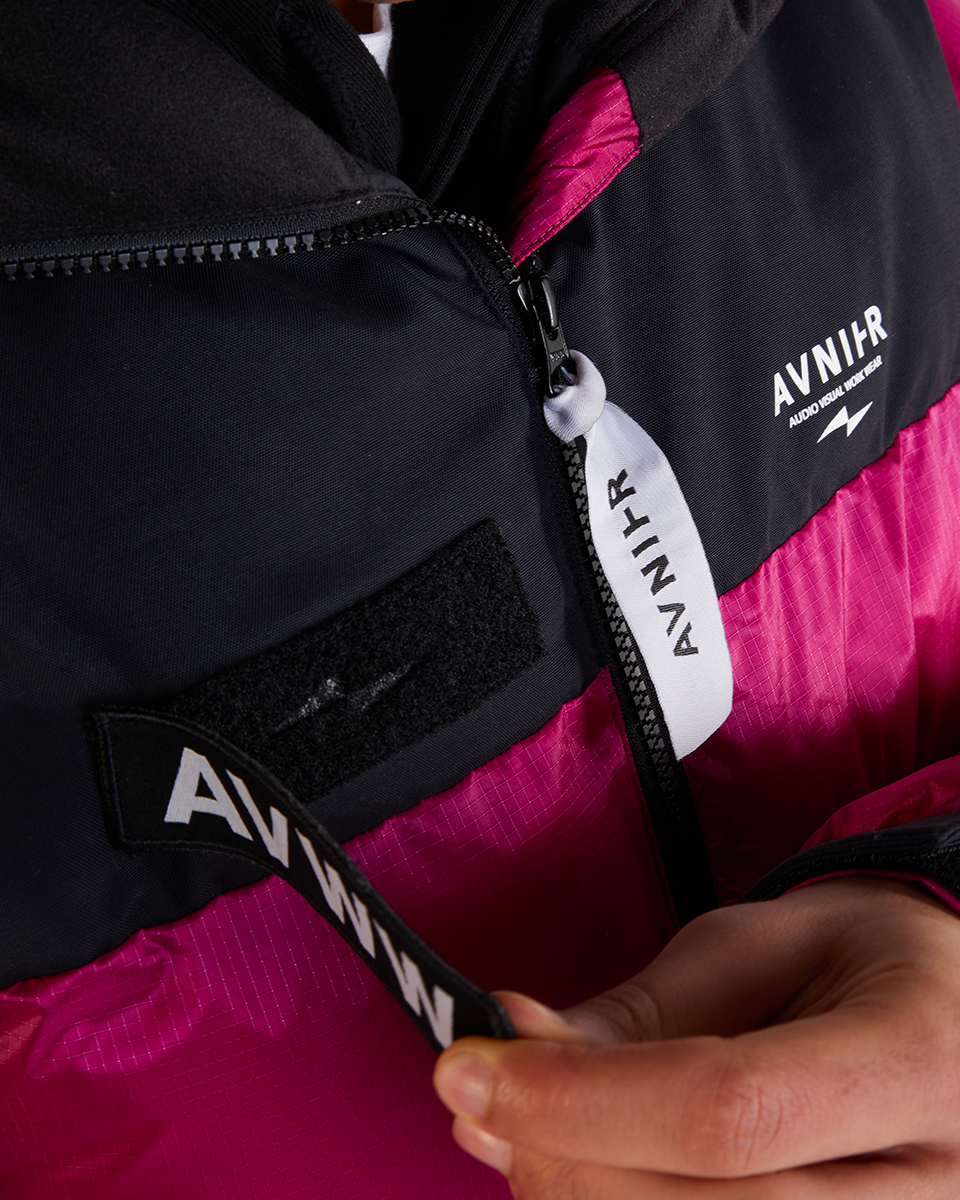 Avenir-marque-orelsan-doudoune-symphony-rose-detail-velcro - Fuchsia nebuleux