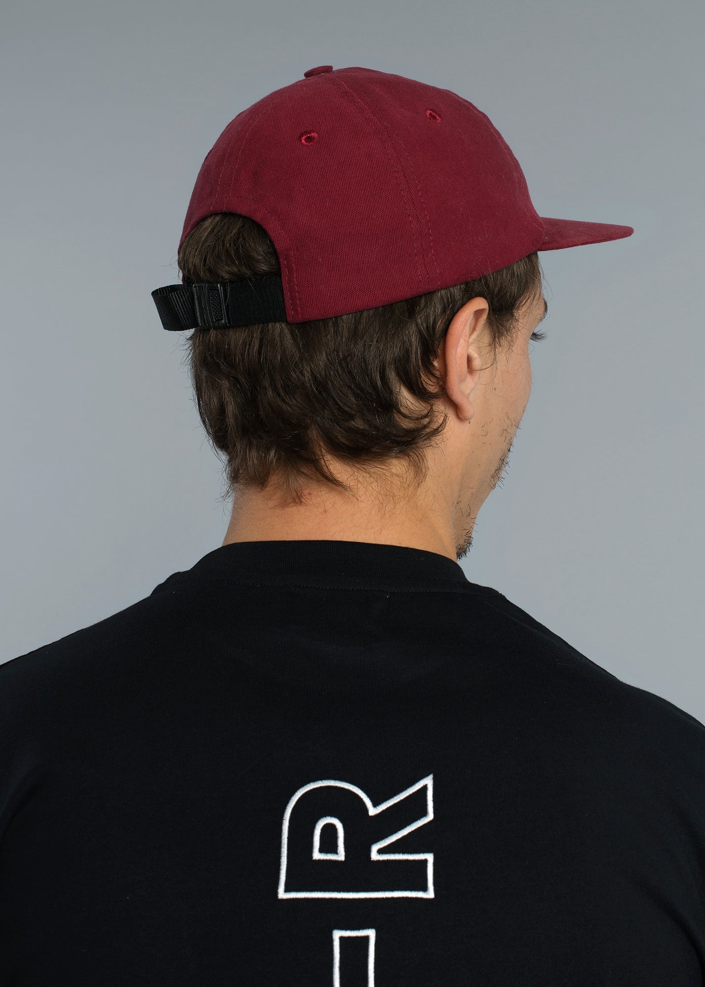 Low burgundy cap - back