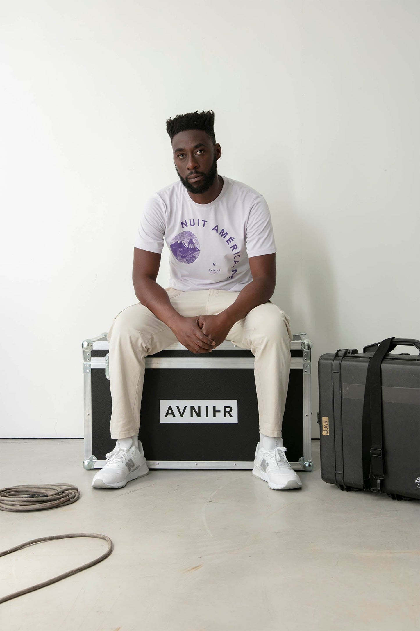 AVNIER - SOURCE NUIT AMÉRICAINE - T-shirt violet pastel en coton bio