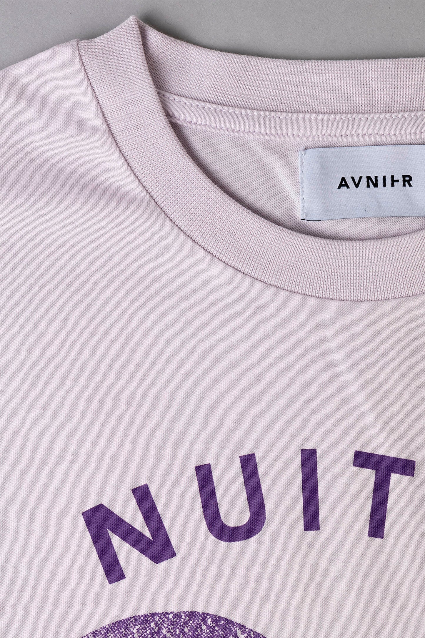 AVNIER - SOURCE NUIT AMÉRICAINE - T-shirt violet pastel en coton bio