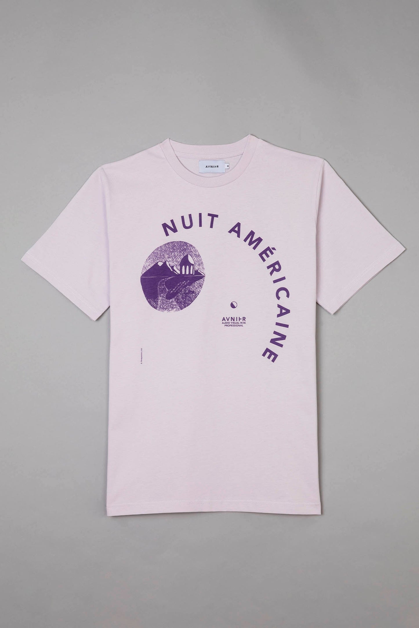 AVNIER - SOURCE NUIT AMÉRICAINE - T-shirt violet pastel en coton bio