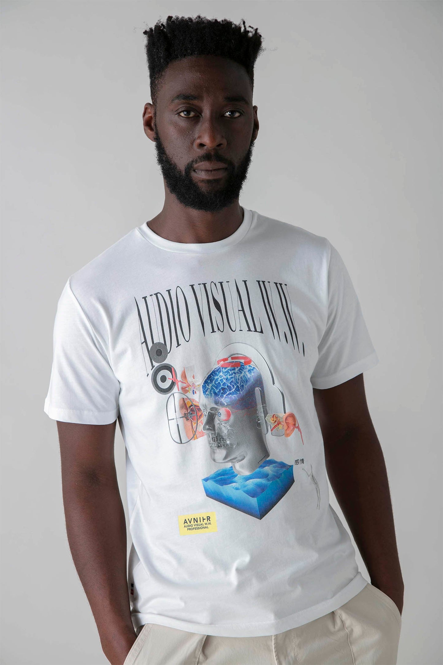 AVNIER - SOURCE ÉMOTIONS - T-shirt blanc en coton bio