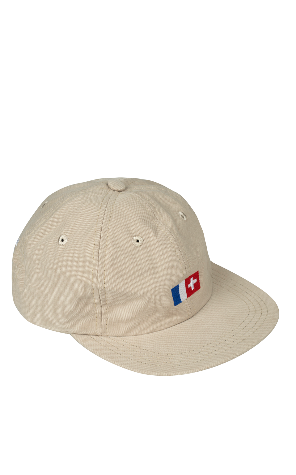 Beige flag cap side