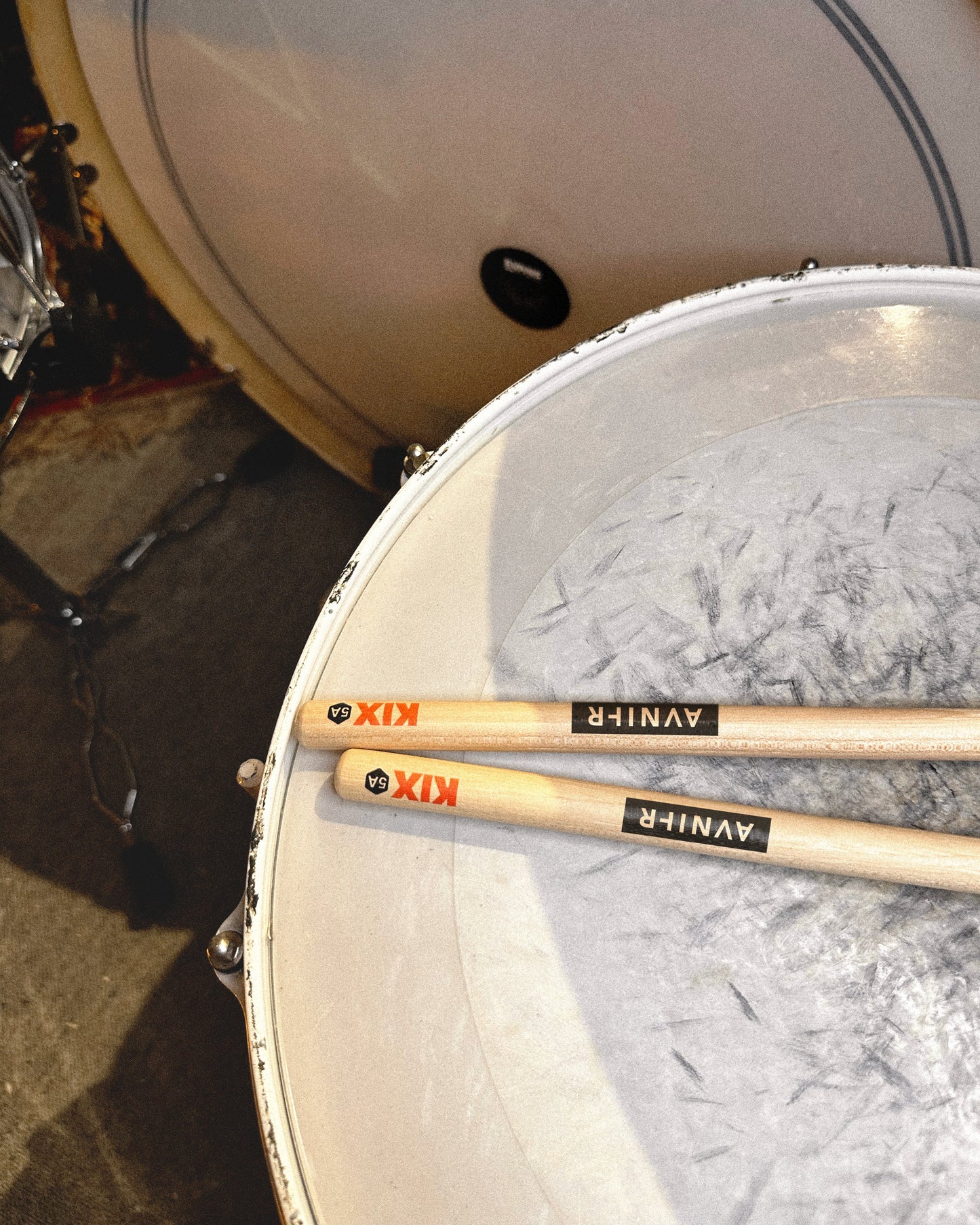 Drumsticks Wood Block Logo