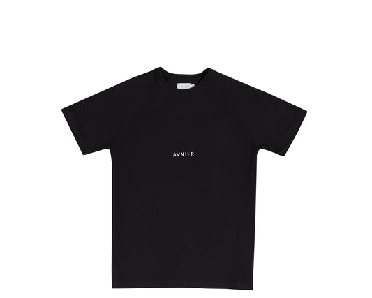 black piqué tee packshot