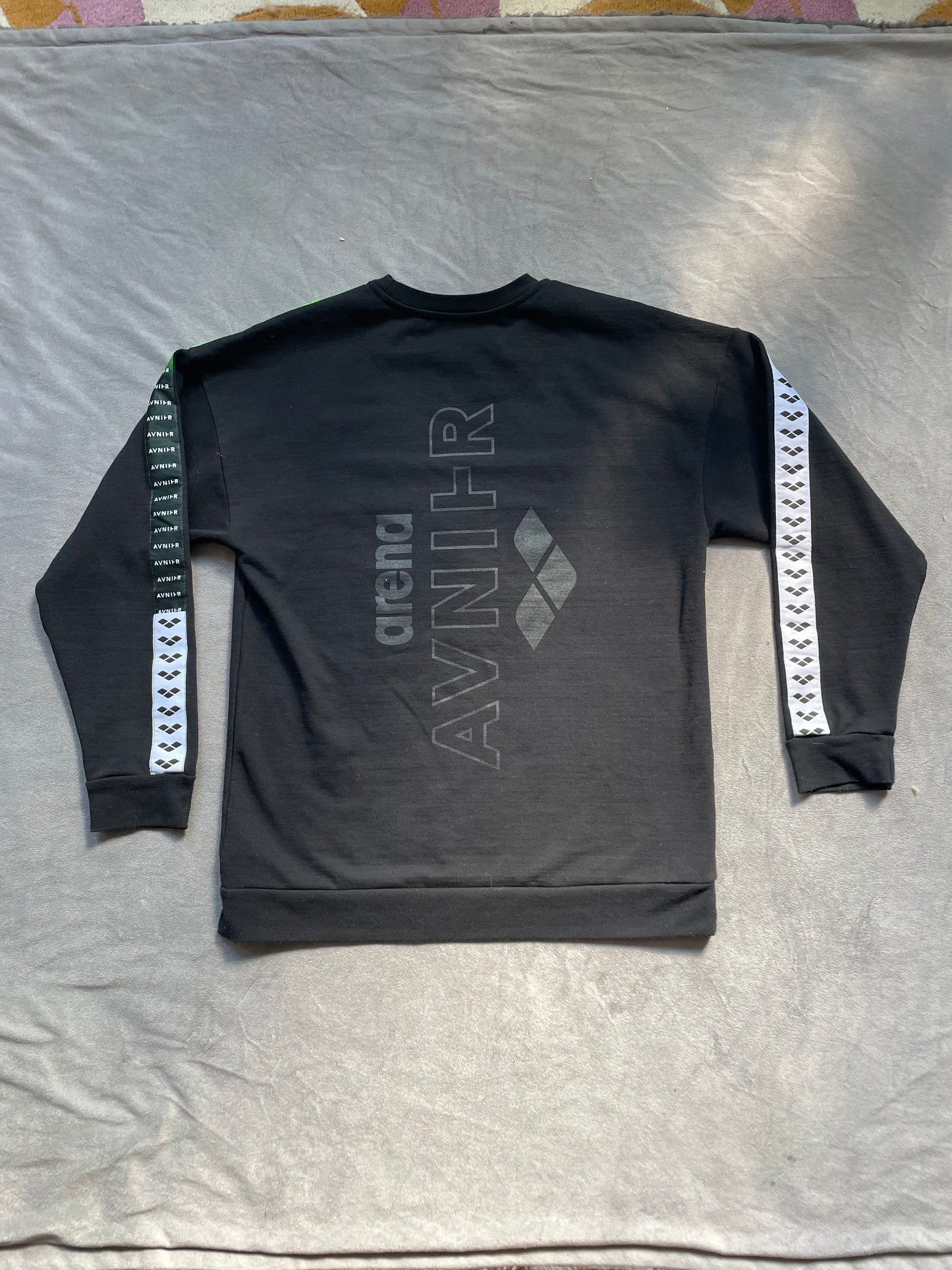 AVNIER x ARENA  Crewneck noir en coton recyclé