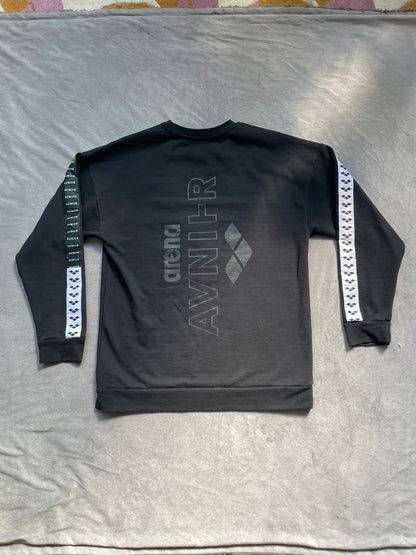 AVNIER x ARENA  Crewneck noir en coton recyclé