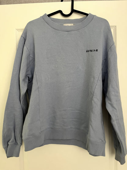 Vertical back blue crewneck