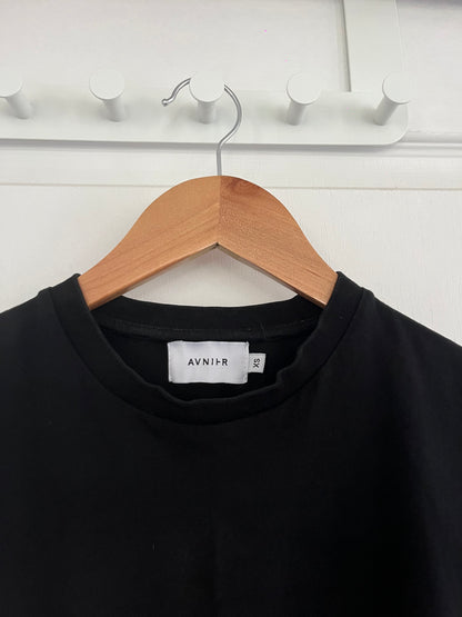 SOURCE VERTICAL  T-shirt noir en coton bio OLD WEBSITE