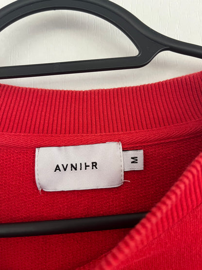 Horizontal Logo Crewneck Organic Cotton  Toxic Rouge
