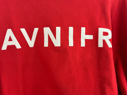 Horizontal Logo Crewneck Organic Cotton  Toxic Rouge