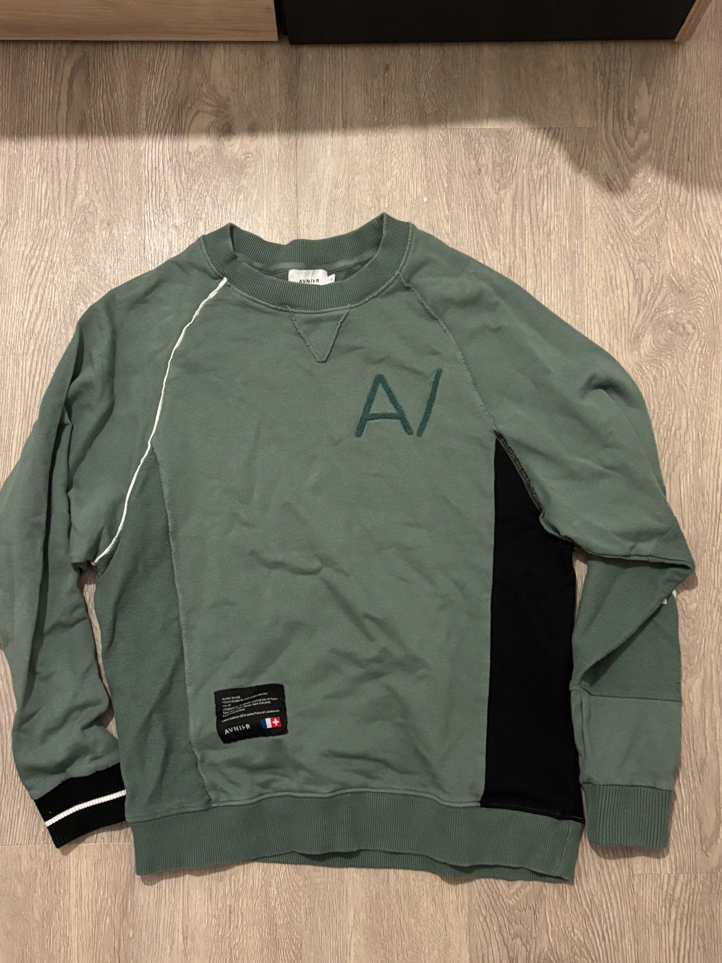 Unstructured Kaki Crewneck