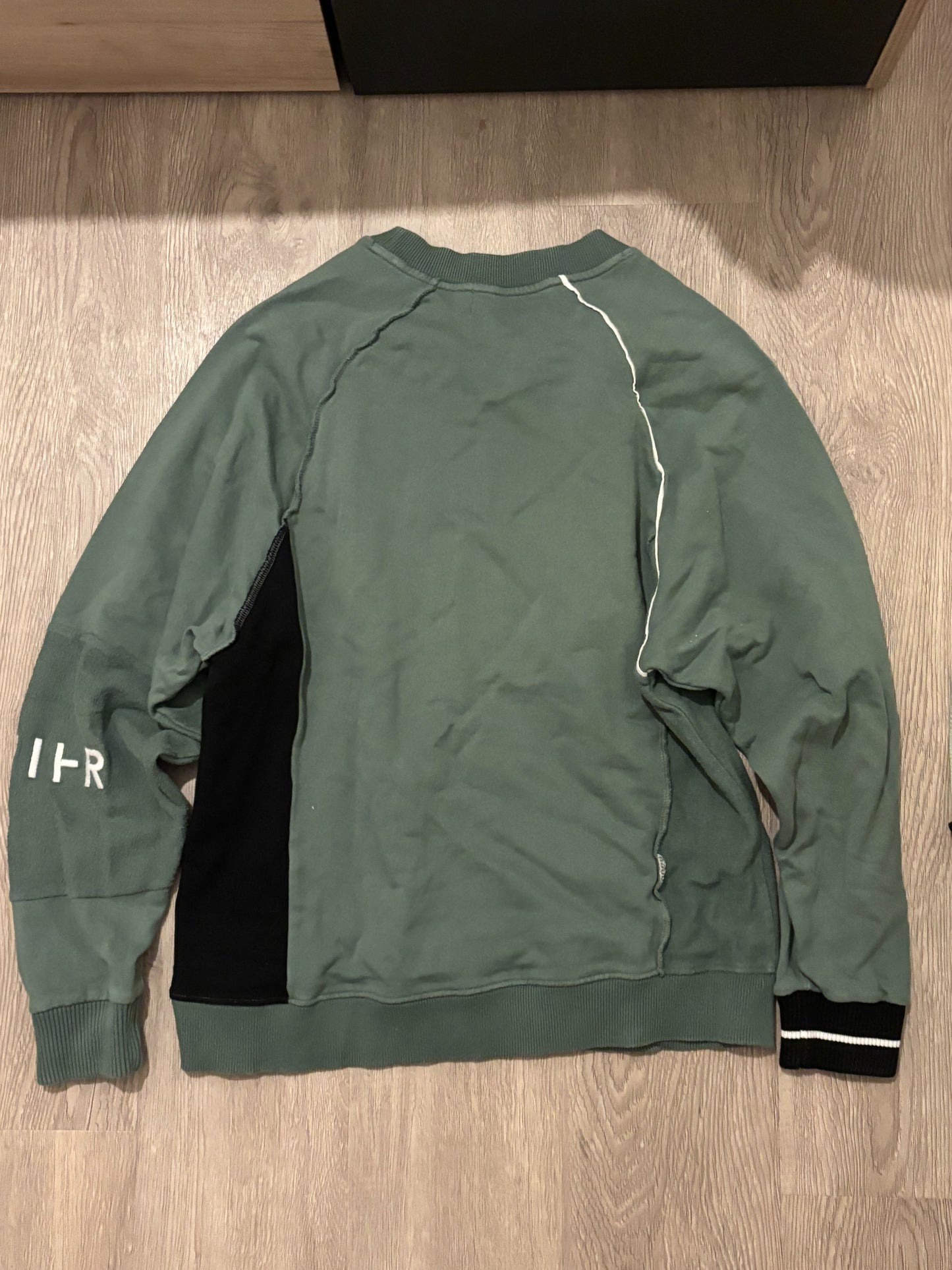 Unstructured Kaki Crewneck