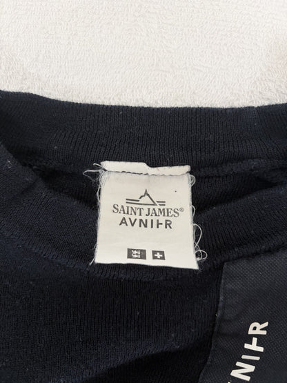 Avnier x Saint James  Pull AUBBEC Navy 100% laine
