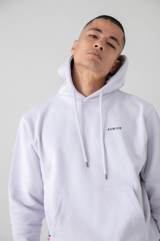 AVNIER - ONSET - Hoodie violet pastel en coton bio