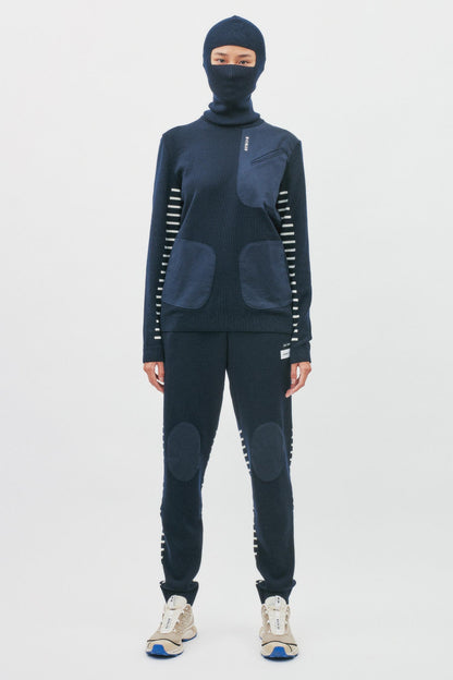 Avnier x Saint James  Pull AUBBEC Navy 100% laine