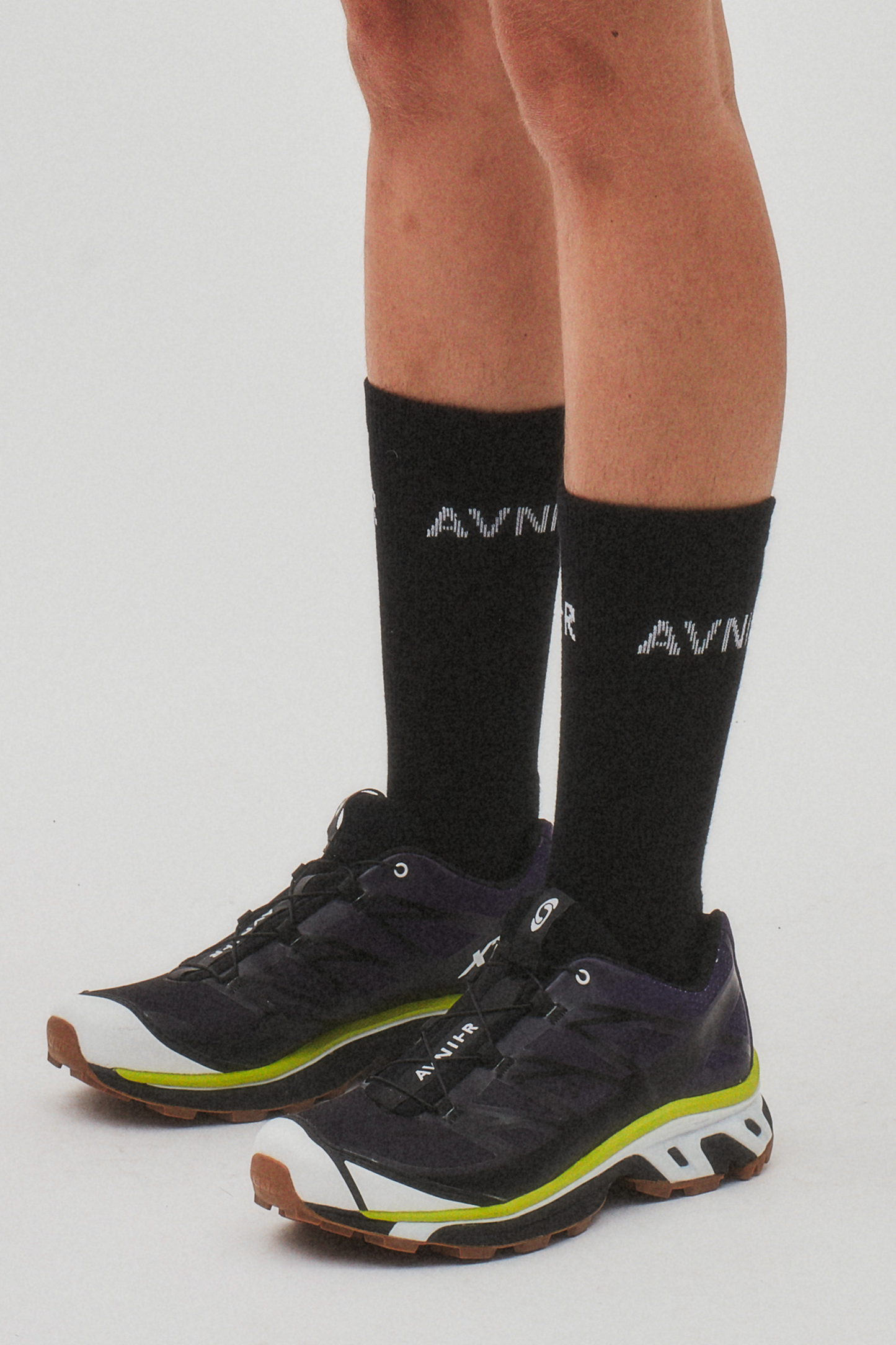 AVNIER - LOOP - Chaussettes de sport noires en coton bio