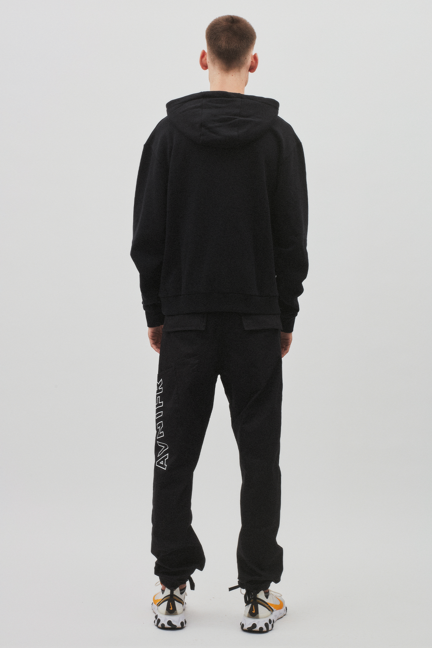 AVNIER Horizontal Organic Hoodie Black Deep space ALPHA FW20