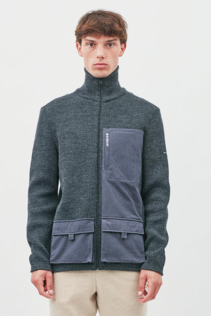 Avnier x Saint James - Veste de marin zippée 3 poches 100% pure laine vierge WOOLMARK® - Zip YKK - Softshell en laine - Fabriqué à Saint James en France - Partenariat The SeaCleaners