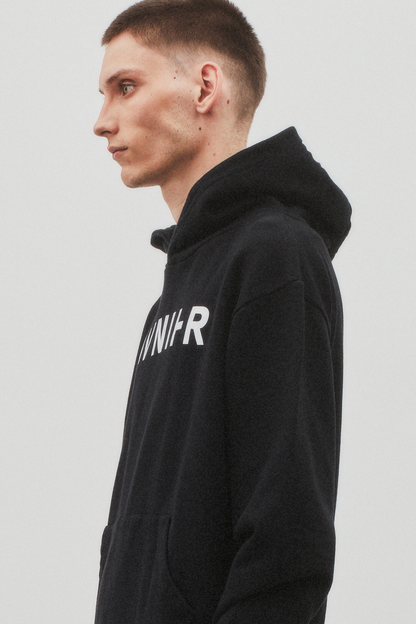 AVNIER Horizontal Organic Hoodie Black Deep space ALPHA FW20