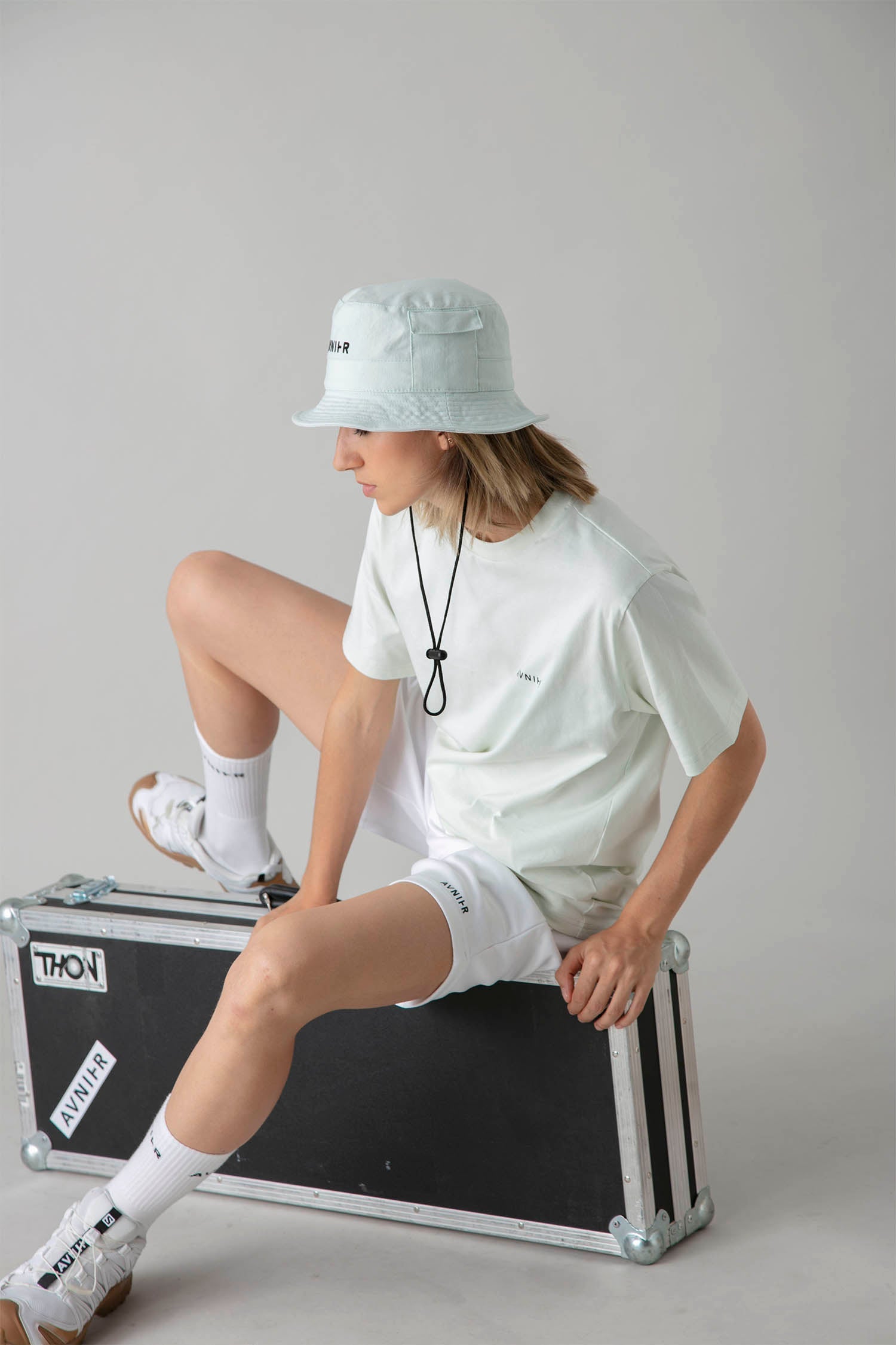 AVNIER - TRAVELLING - Bob vert pastel en coton bio