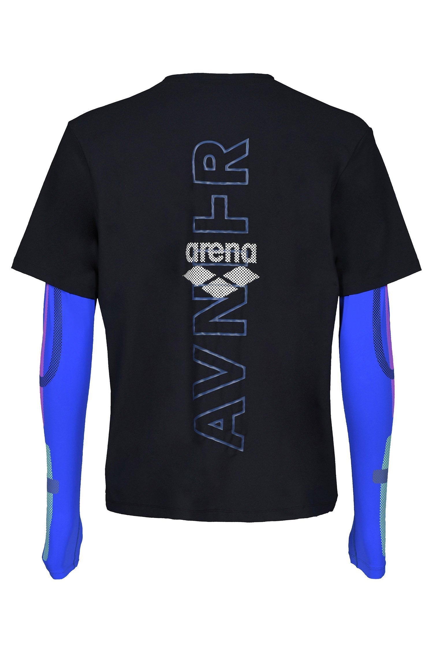 AVNIER x ARENA  T-shirt de bain unisexe noir avec manches de compression