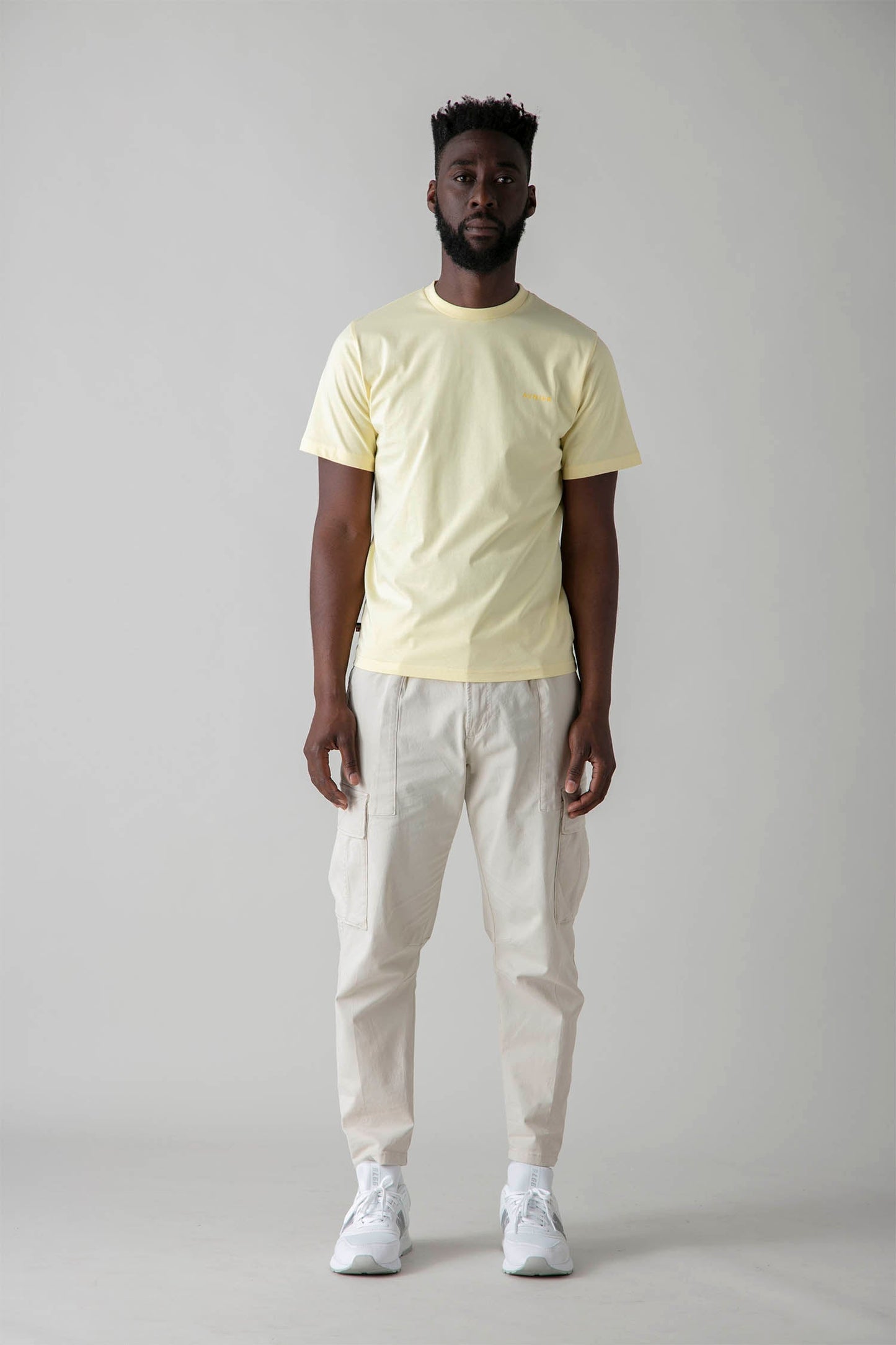 AVNIER - SOURCE - T-shirt jaune pastel en coton bio