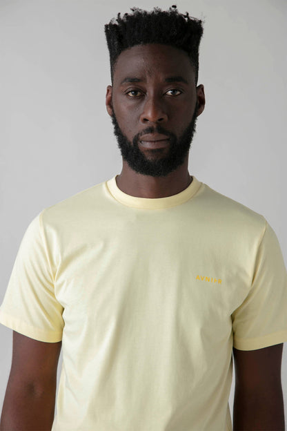 AVNIER - SOURCE - T-shirt jaune pastel en coton bio