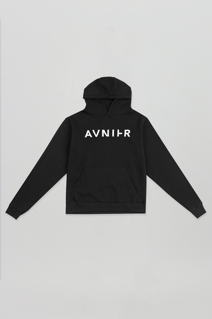 AVNIER Horizontal Organic Hoodie Black Deep space ALPHA FW20