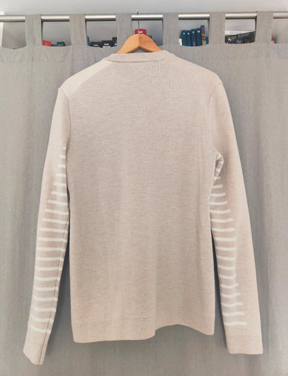 Avnier x Saint James  Pull AUBBEC Beige 100% laine