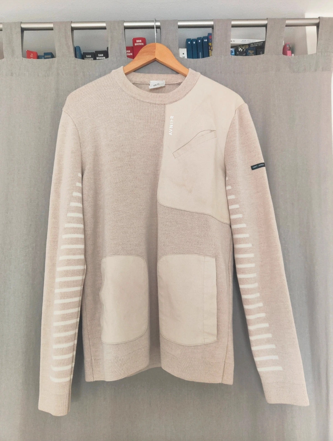 Avnier x Saint James  Pull AUBBEC Beige 100% laine