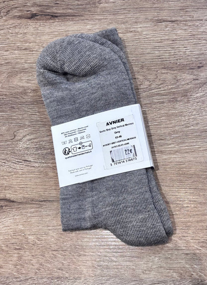 Socks Step Grey Vertical Merinos