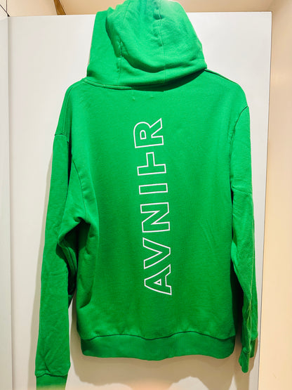 Vertical Back Fern Green Hoodie
