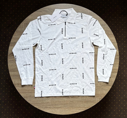 SELECT  Polo manches longues all over monogramme en coton bio