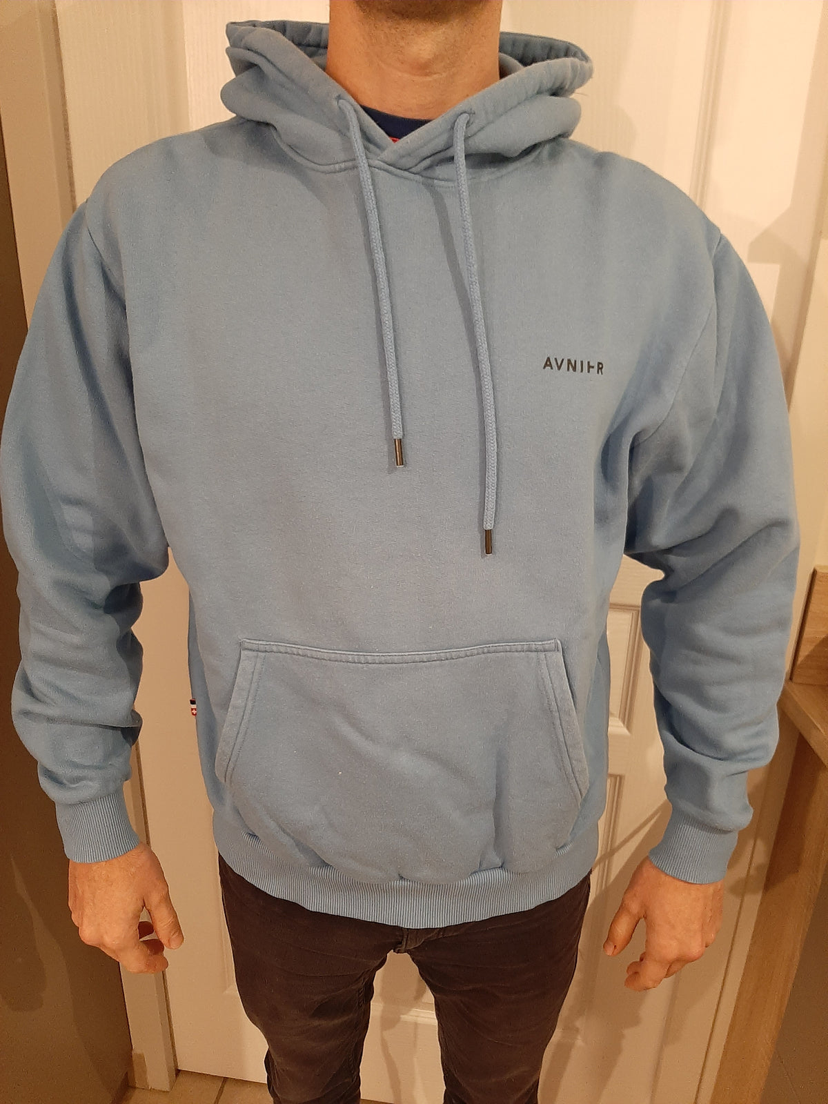 ONSET VERTICAL  Hoodie bleu cyan en coton bio