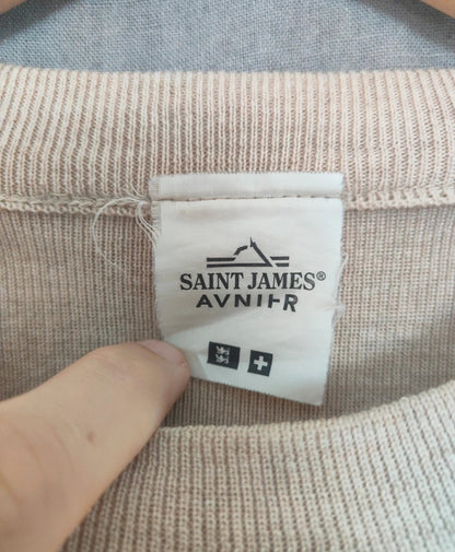 Avnier x Saint James  Pull AUBBEC Beige 100% laine