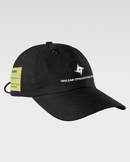 avnier-x-civilisation-crew-casquette-noire-en-coton-bio-avnier-orel-2-packshot-face - noir