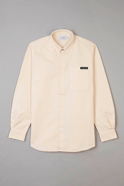AVNIER - CUT OFF - Chemise blanc cassé en coton bio