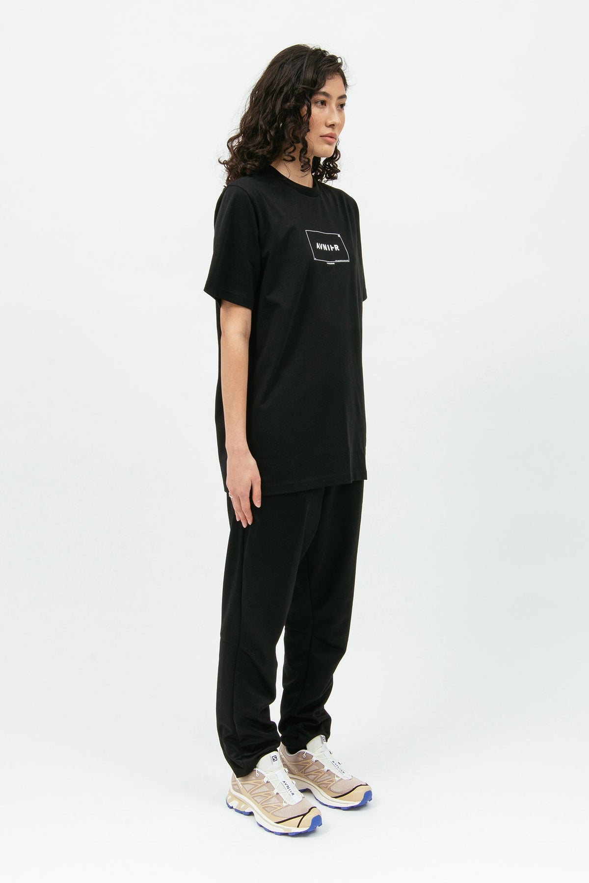 SOURCE ASPECT  T-shirt noir en coton bio