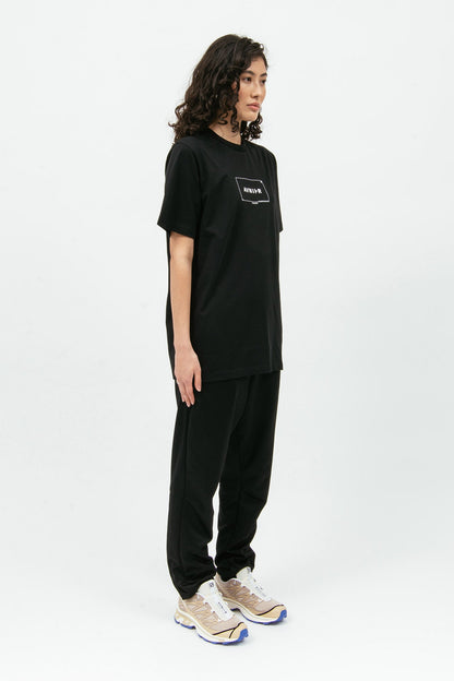 SOURCE ASPECT  T-shirt noir en coton bio